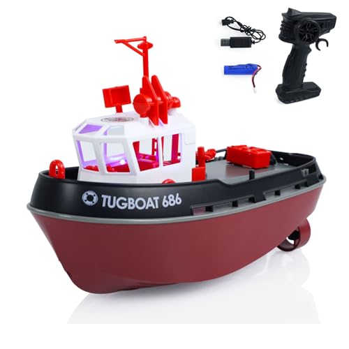 TOUCAN RC HOBBY 1/72 Heng Long 2.4G RC Schlepper Ferngesteuertes Abschleppboot Leistungsstarkes Dual-Motor-Modell für 14 Jahre von TOUCAN RC HOBBY