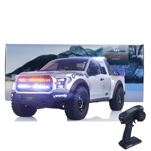 TOUCAN RC HOBBY 1/8 RC 2 Speed Pickup Truck F150 Elektro Crawler Auto 2.4G Fernbedienung Geländewagen 4WD Achsschloss Licht Hinterachse Gerade Achse für Erwachsene von TOUCAN RC HOBBY