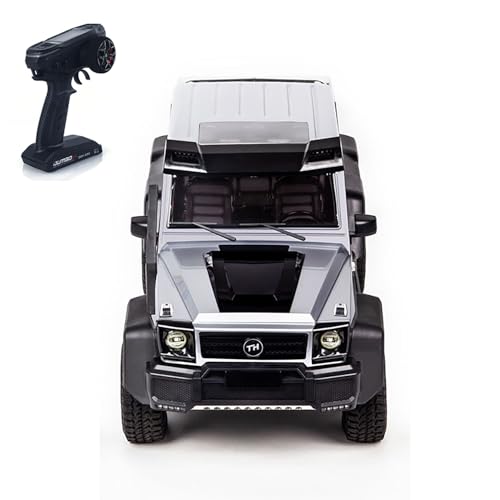 TOUCAN RC HOBBY 1/8 RC Geländewagen KM6 Simulation Elektro Crawler Auto Modell 6X6 2-Gang-Getriebe Lichtsystem DDF10 Radio Metall Nabenschaltung für Erwachsene von TOUCAN RC HOBBY