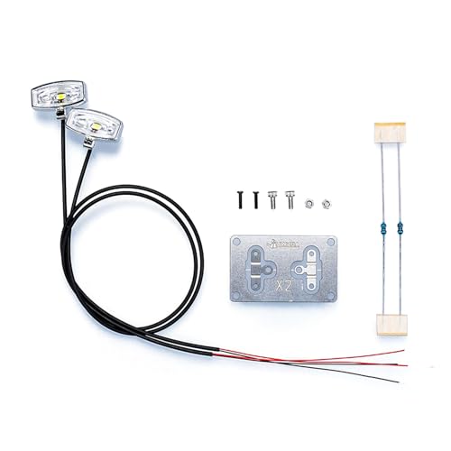 TOUCAN RC HOBBY 1 Paar Kunststoff LED-Scheinwerfer 2,2 V-3V Scheinwerfer für DIY1:14 RC Traktor LKW Modell Raupe Off Road Auto Dumper RC Teile Spielzeug RC-Teile von TOUCAN RC HOBBY