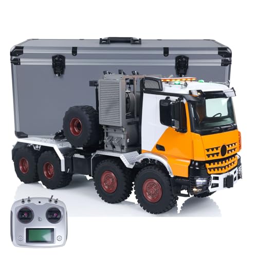 TOUCAN RC HOBBY 1:14 Maßstab 8x8 Metall RC Off Road Traktor Truck Ar3363 Fernbedienung LKW Auto Differentialsperre Achse 3-Gang-Getriebe I6S Radio von TOUCAN RC HOBBY