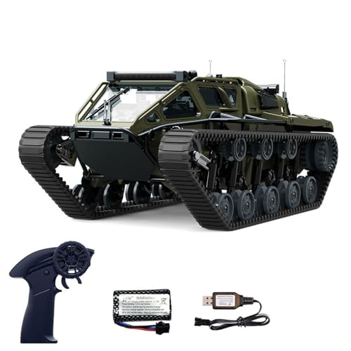TOUCAN RC HOBBY 1:18 2,4 GHz Ferngesteuertes Driftauto 360°-Drehung Ketten-Geländewagen C8812 RTR mit LED-Leuchten Batterie Doppelmotor Outdoor von TOUCAN RC HOBBY