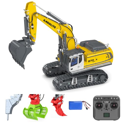 TOUCAN RC HOBBY 1:18 Kabolite 5901 100S Elektronisches Heben RC Bagger Flysky Fernsteuerung Bagger Technik Fahrzeug Elektro-Ripper Hammer Hobby Modell von TOUCAN RC HOBBY
