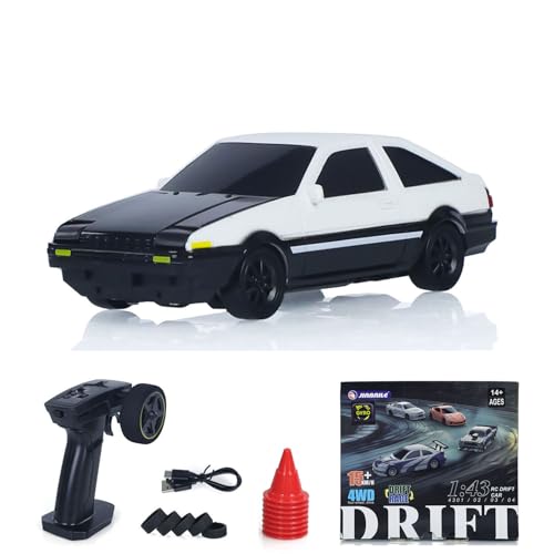 TOUCAN RC HOBBY 1:43 Hochgeschwindigkeits 2.4G Fernbedienung Rennwagen AE86 6Gyroskop RC Drift Fahrzeug 4WD RTR Mini Auto Spielzeug Radio Batterie von TOUCAN RC HOBBY