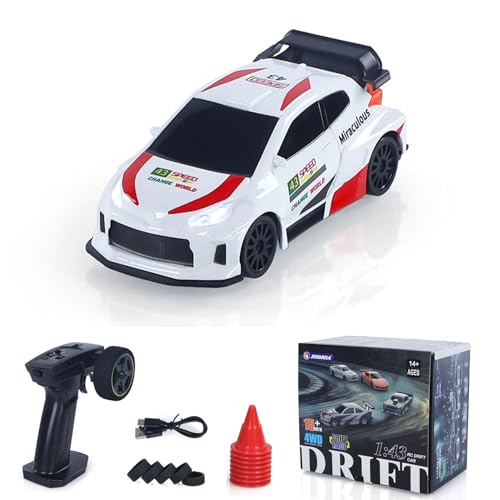 TOUCAN RC HOBBY 1:43 Hochgeschwindigkeits RC Rennwagen Polo Fernbedienung Drift Fahrzeug 4WD RTR Mini Modell Spielzeug 2.4G Radio Batterie Geschenke für Kinder von TOUCAN RC HOBBY