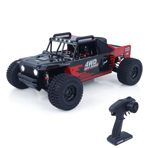 TOUCAN RC HOBBY 16,5 Zoll 1/10 Ferngesteuerter Wüstentruck 4WD Elektrisches RC-Geländefahrzeug 3650 Bürstenloser Motor Stoßdämpfertürme Metallchassis Für Besonderes Geschenk von TOUCAN RC HOBBY