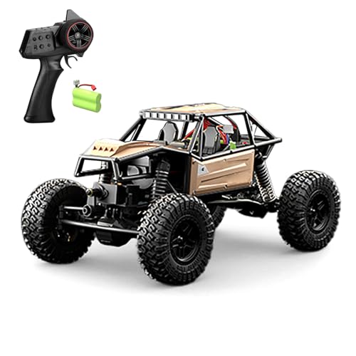 TOUCAN RC HOBBY 2,4 GHz RC-Geländewagen 1/18 4WD Kletterauto Funkgesteuerter Crawler C8808 Bürstenmotor 20 A ESC-Akku LED-Licht Bereit für den Außenbereich von TOUCAN RC HOBBY