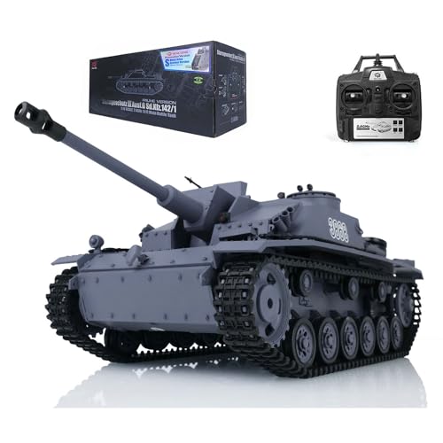 TOUCAN RC HOBBY 2,4G Henglong 1/16 Maßstab 7,0 Kunststoff Deutscher Stug III RTR RC Panzer Modell 3868 Modell für Outdoor-Enthusiasten von TOUCAN RC HOBBY