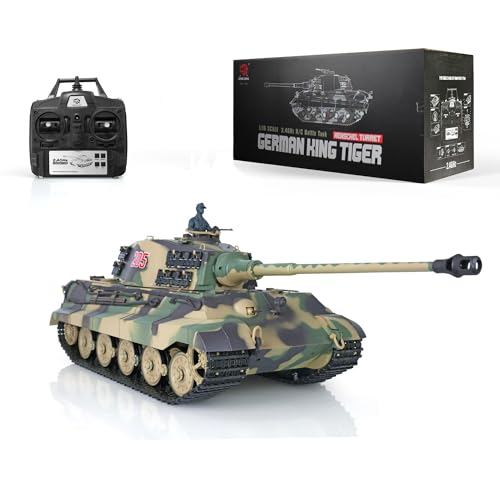 TOUCAN RC HOBBY 2,4G Henglong 1/16 Maßstab 7.0 Kunststoff Deutscher Königstiger RTR RC Panzermodell 3888A Modell für Outdoor-Enthusiasten von TOUCAN RC HOBBY