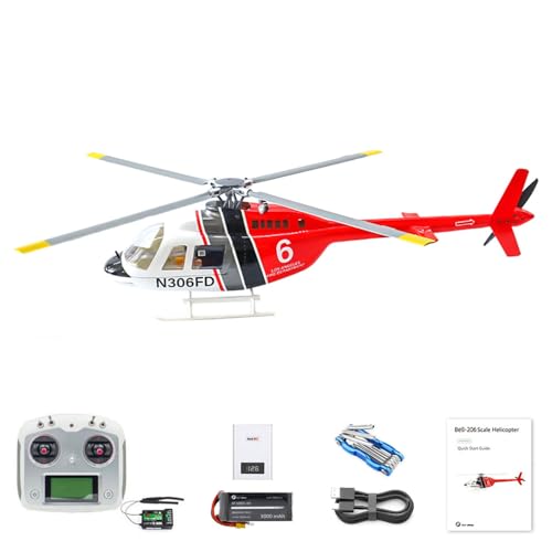 TOUCAN RC HOBBY 2,4G RC Scale FlyWing Bell 206 Hubschrauber 4 Blade Rotor Fernbedienung Flugzeug GPS Bürstenlose Motor Batterie RTF Smart Drone Geschenk Hobby Modell TOUCAN RC HOBBY 2,4G RC Scale FlyWing Bell 206 Hubschrauber 4 Blade Rotor Fernbedienung Flugzeug GPS Bürstenlose Motor Batterie RTF Smart Drone Geschenk Hobby Modell von TOUCAN RC HOBBY