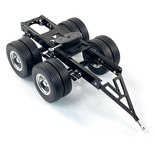 TOUCAN RC HOBBY 2 Achsen Anhänger mit Traktion Fünftrad für 1/14 RC Truck LESU Autoteil von TOUCAN RC HOBBY