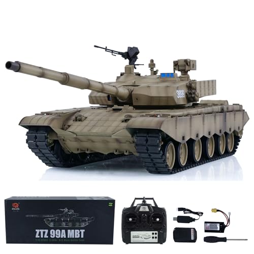 TOUCAN RC HOBBY 2.4G Henglong 1/16 Yellow 7.0 99A RTR RC Tank 3899A W/360° Turret Metal Tracks von TOUCAN RC HOBBY