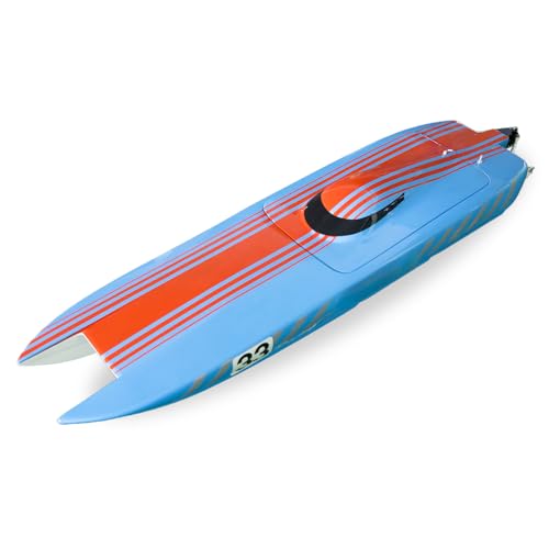 TOUCAN RC HOBBY 2.4G RC Rennboot E33 Kevlar 100KM/H Fernbedienung Hochgeschwindigkeitsboot RTR bürstenloses Motorkühlsystem 120A ESC lackiert für Erwachsene von TOUCAN RC HOBBY