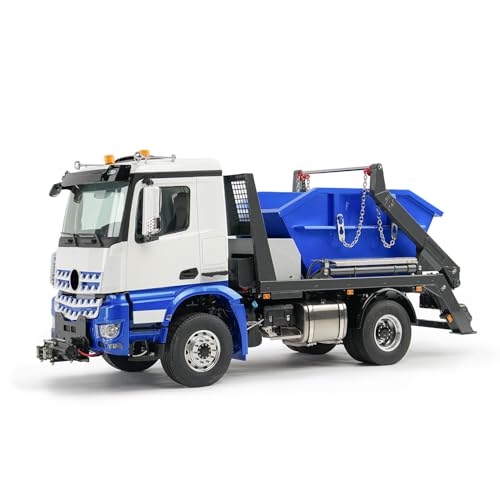 TOUCAN RC HOBBY 3-Gang LESU Absetzkipper 3363 Metall 4X4 Chassis 1/14 RC Hydraulische Schwinge Müllkipper Licht Sound Nabenuntersetzungsachse von TOUCAN RC HOBBY