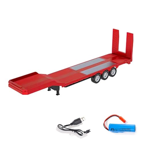 TOUCAN RC HOBBY 3-achsiger Kunststoff-Sattelauflieger Pritsche 1502 für 1/18 ferngesteuerten Sattelschlepper HUINA 1501 RC LKW Automodell Upgrade-Teile für Hobby von TOUCAN RC HOBBY
