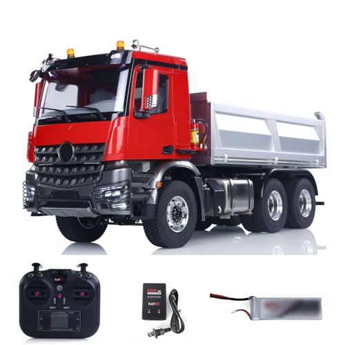 TOUCAN RC HOBBY 3348 1/14 RC Hydraulischer Kipper 6 X6 Metall-Fahrgestell 2-Gang-RTR Modell Auto-Fernbedienungs-Kipper NO Lock Light Sound Radio Batterie von TOUCAN RC HOBBY