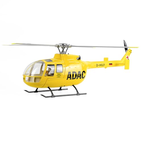TOUCAN RC HOBBY 470 Class FLYWING BO105 RC Hubschrauber Modell GPS 4 Flügel Rotorkopf One Click Return Bürstenloser Motor RTR I6S Funkbatterie von TOUCAN RC HOBBY