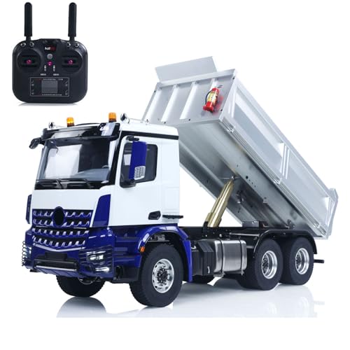 TOUCAN RC HOBBY 6x6 Metallchassis Getriebe 1/14 RC Hydraulischer Muldenkipper 3348 Funkgesteuerter Kipper Differentialachse Licht Sound HotRC Radio von TOUCAN RC HOBBY