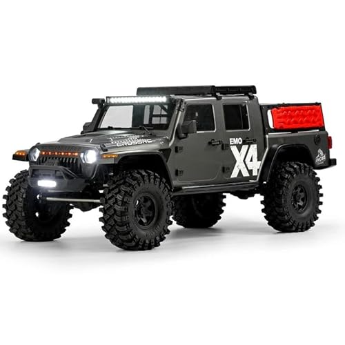 TOUCAN RC HOBBY CorssRC 1/8 RC Raupenfahrzeug 4Wd Emo X4 RC Off-Road Fahrzeug Funksteuerung Kletterwagen 2-Gang-Getriebe Grau von TOUCAN RC HOBBY