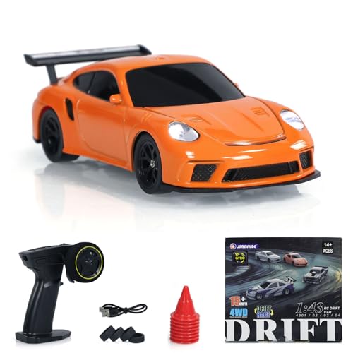 TOUCAN RC HOBBY Funkgesteuertes Mini-Drift-Rennauto, Gyro, Funksteuerung, 1:43, Spielzeug-Verkehrskegel, Modell für Outdoor-Enthusiasten von TOUCAN RC HOBBY