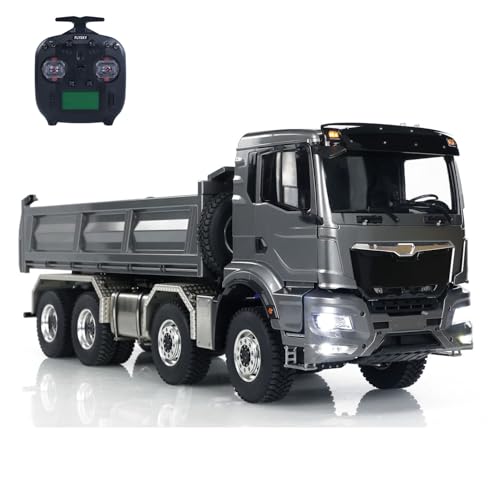 TOUCAN RC HOBBY Funksteuerung 1:14 Hydraulischer Kipper Metall Kabinenschale Differentialsperre 8x8 Chassis 2-Gang RC Kipper Sound Licht von TOUCAN RC HOBBY