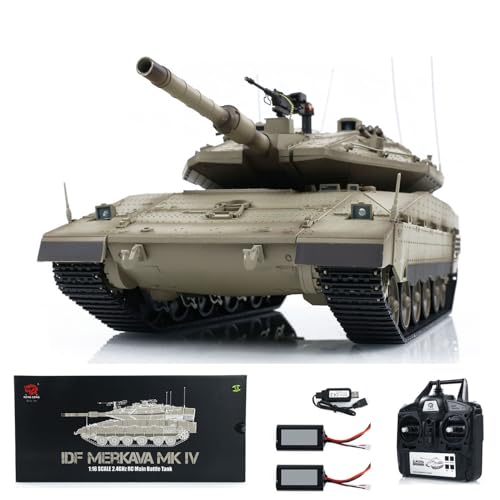 TOUCAN RC HOBBY HL 1/16 RC Kampfpanzer IDF Merkava IV 3958 Ferngesteuerter Militärpanzer Infrarot Kampf BB Schießen Rauch Zwei Batterien Outdoor von TOUCAN RC HOBBY