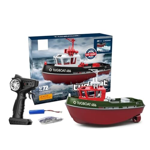TOUCAN RC HOBBY Heng Long 1/72 RC Schlepper 2.4G Long Range Wireless Remote Control Tugboat Modell für 14 Jahre von TOUCAN RC HOBBY