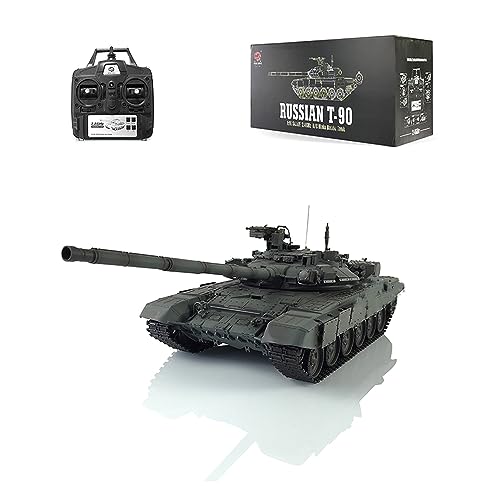 TOUCAN RC HOBBY Henglong 1/16 Grün 7.0 Customized T90 RC Tank 3938 360° Turm Metallräder von TOUCAN RC HOBBY