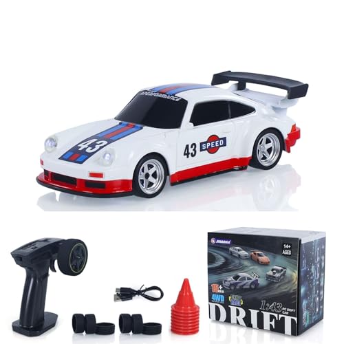 TOUCAN RC HOBBY Hochgeschwindigkeits-2,4-G-Mini-RC-Driftauto, 1/43-Rennfahrzeuge, 4WD, fahrbereit, Mini-Auto, Spielzeugmodell, Funk, Batterie, Lichter, Modell für Outdoor-Enthusiasten TOUCAN RC HOBBY Hochgeschwindigkeits-2,4-G-Mini-RC-Driftauto, 1/43-Rennfahrzeuge, 4WD, fahrbereit, Mini-Auto, Spielzeugmodell, Funk, Batterie, Lichter, Modell für Outdoor-Enthusiasten von TOUCAN RC HOBBY