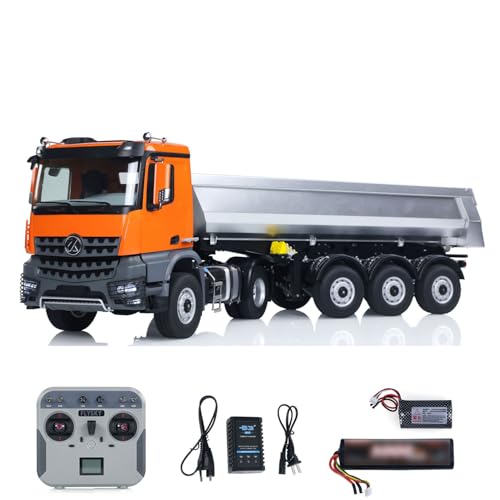 TOUCAN RC HOBBY Kabolite 1/14 4X4 RC Traktor LKW 3 Achsen Elektrisch Heben Kippanhänger Auto 5801 von TOUCAN RC HOBBY