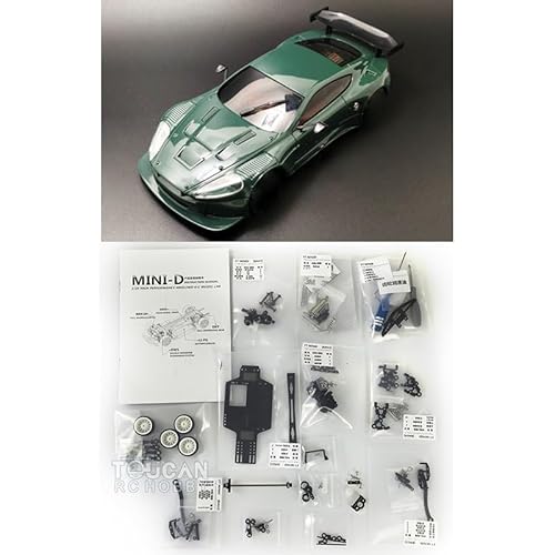 TOUCAN RC HOBBY Karosseriegehäuse, Fahrgestell-Set, DIY, 1/28, 4 x 4, Allradantrieb, Mini-Rennmodell TOUCAN RC HOBBY Karosseriegehäuse, Fahrgestell-Set, DIY, 1/28, 4 x 4, Allradantrieb, Mini-Rennmodell von TOUCAN RC HOBBY