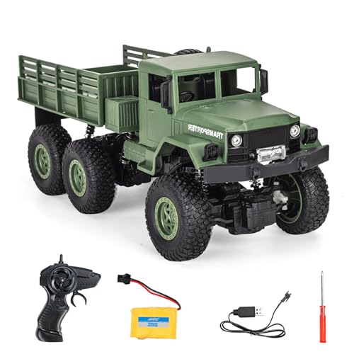 TOUCAN RC HOBBY Kunststoff 1/18 Q69 Funkgesteuerter Militär-LKW 6x6 Elektrisches RC-Modellauto, 0,5 kg Tragkraft, Steigung, Multi-Terrian, für besondere Geschenke von TOUCAN RC HOBBY