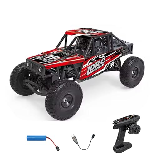 TOUCAN RC HOBBY LDRC LD18499 1/18 2,4G RC Kletterauto 4 * 4 Ferngesteuertes Fahrzeug 280 Bürstenmotor ESC Ready to Go Batterie Servo USB Ladung Outdoor von TOUCAN RC HOBBY