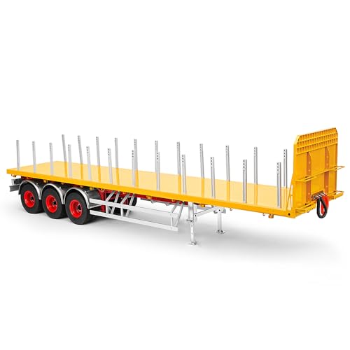 TOUCAN RC HOBBY LESU 1/14 40FT Semi Metallanhänger Bemalt für RC Traktor Truck Elektroautos von TOUCAN RC HOBBY