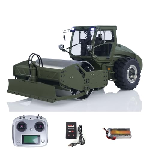 TOUCAN RC HOBBY LESU 1:14 Hydraulische RC Straßenwalze Aoue H13i Funksteuerung Bauwagen RTR Flysky I6S Radio Batterieladegerät Licht von TOUCAN RC HOBBY