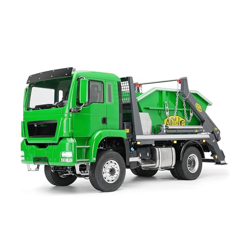 TOUCAN RC HOBBY LESU 4X4 1/14 RC Hydraulische Schaukel Arm Müllwagen Absetzkipper TGS Lackiertes Auto Out Door Hobby Modell von TOUCAN RC HOBBY