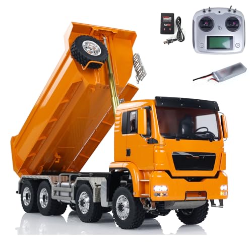 TOUCAN RC HOBBY LESU 8x8 Hydraulischer RC Kipper 1/14 RTR Metall Funksteuerung Kippfahrzeug Modell von TOUCAN RC HOBBY