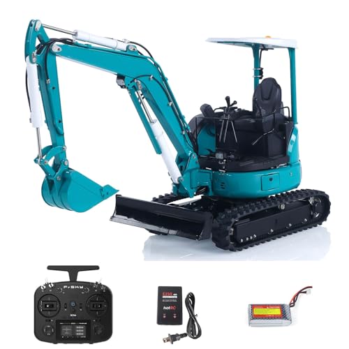 TOUCAN RC HOBBY LESU B0003 1/14 Funkgesteuerter Mini-Hydraulikbagger PC30 Metall RC Baggermodell Frsky X14 Funk-Upgrade Ton Licht Batterie für besonderes Geschenk von TOUCAN RC HOBBY