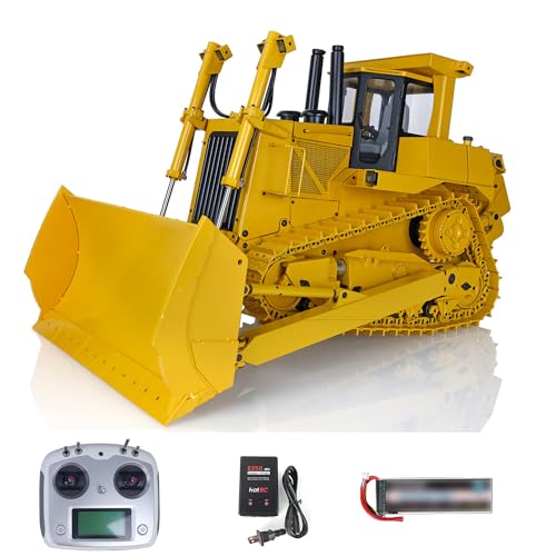 TOUCAN RC HOBBY Metall 1/14 RC Bulldozer Hydraulische DXR2 Fernbedienung D10T Raupen Planierraupenmodell Outdoor-Enthusiasten-Modell von TOUCAN RC HOBBY