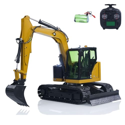 TOUCAN RC HOBBY Metall 1/14 RC Hydraulikbagger C308 Funkgesteuertes Bagger Baufahrzeug RTR Modell Flysky ST8 Funk Batterie Outdoor Hobbymodell Hobbymodell von TOUCAN RC HOBBY