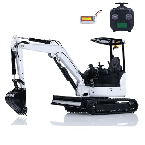 TOUCAN RC HOBBY Metall LESU PC30 1/14 RC Hydraulikbagger Minipumpe 6CH Kolbenventil Fernbedienung Bagger RTR Flysky ST8 Radio Batterie Hobbymodell von TOUCAN RC HOBBY