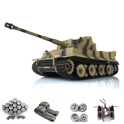 TOUCAN RC HOBBY Pro.Edition RTR 1/16 TK7.0 Tiger I RTR RC Henglong Panzer 3818 Barrel Recoil Metallschienen Räder BB Airsoft Raucheffekt IR Battle mit Sticter von TOUCAN RC HOBBY