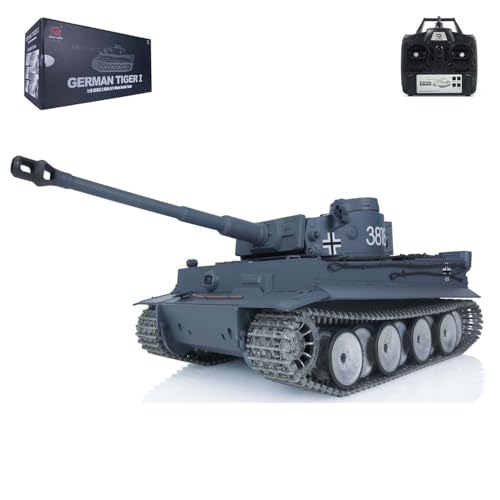 TOUCAN RC HOBBY Pro.Edition RTR 1/16 TK7.0 Tiger I RTR RC Panzer Henglong 3818 mit Barrel Recoil Metallschienen Räder BB Airsoft Raucheffekt IR Battle mit Sticter von TOUCAN RC HOBBY
