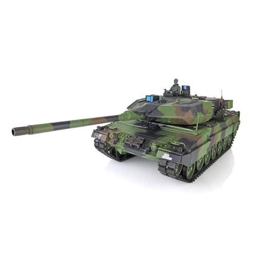 TOUCAN RC HOBBY Pro.Edition RTR 2.4Ghz Henglong 1/16 TK7.0 Kunststoff Leopard2A6 RTR RC Panzer 3889 mit 360° Turm BB Airsoft Smoke Effekt IR Battle mit Sticter von TOUCAN RC HOBBY