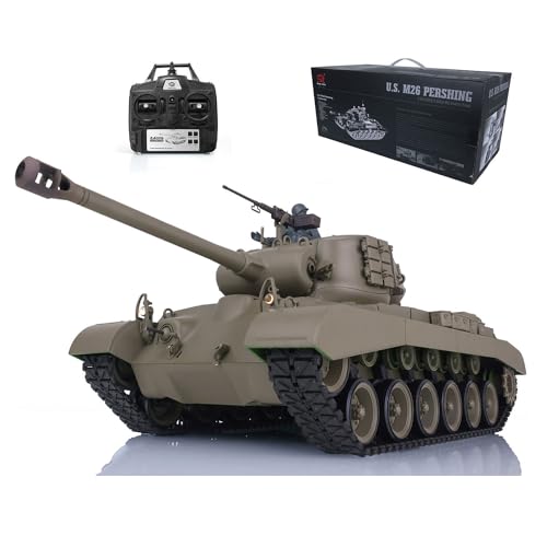 TOUCAN RC HOBBY Pro.Edition RTR 2.4Ghz Henglong 1/16 TK7.0 Kunststoff M26 Pershing RTR RC Panzer 3838 mit 360° Turm BB Airsoft Smoke Effekt IR Battle mit Sticter von TOUCAN RC HOBBY