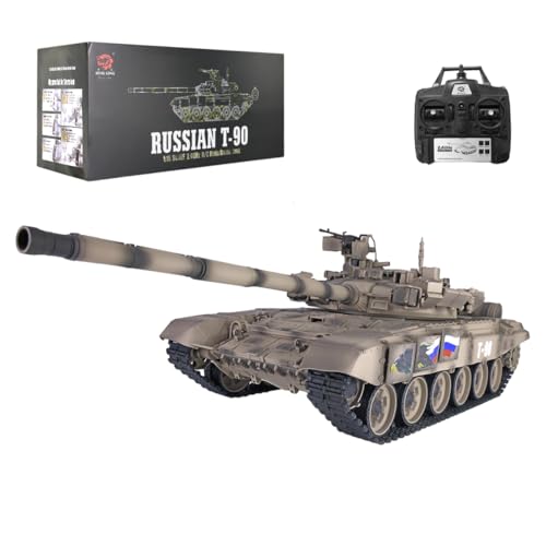 TOUCAN RC HOBBY Pro.Edition RTR 2.4Ghz Henglong 1/16 Yellow TK7.0 Russia T90 RTR RC Tank 3938 Model BB Airsoft Smoke Effect IR Battle with Sticter von TOUCAN RC HOBBY