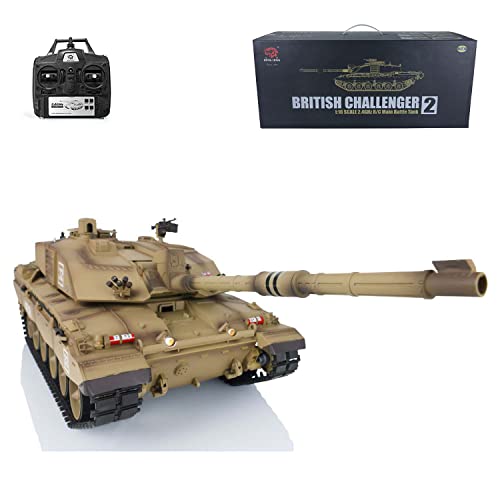 TOUCAN RC HOBBY Pro.Edition RTR FPV Henglong 1/16 TK7.0 Kunststoff Challenger II RC Panzer 3908 360° Turm Getriebe BB Airsoft Smoke Effekt IR Battle mit Sticter von TOUCAN RC HOBBY