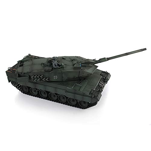 TOUCAN RC HOBBY Pro.Edition RTR Henglong 1/16 Grün TK7.0 Kunststoff Leopard2A6 RTR RC Panzer 3889 mit 360° Turm BB Airsoft Smoke Effekt IR Battle mit Sticter von TOUCAN RC HOBBY