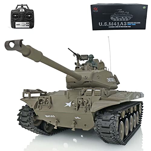 TOUCAN RC HOBBY Pro.Edition RTR Henglong 1/16 TK7.0 FPV Kunststoff Walker Bulldog RC Panzer 3839 360° Turm Getriebe BB Airsoft Smoke Effekt IR Battle mit Sticter von TOUCAN RC HOBBY
