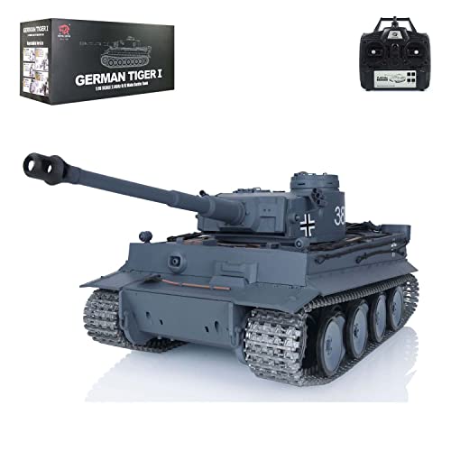 TOUCAN RC HOBBY Pro.Edition RTR Henglong 1/16 TK7.0 Upgrade Tiger I RTR RC Panzer 3818 mit 360° Turm Barrel Recoil BB Airsoft Smoke Effekt IR Battle mit Sticter von TOUCAN RC HOBBY